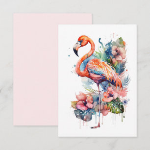 Carte plat Flamant rose