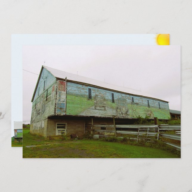 Carte Plat Grange Peinte (Devant / Derrière)