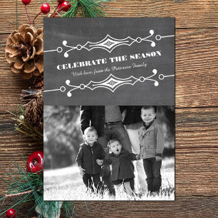 Carte Plat Gray Slated Chalkboard