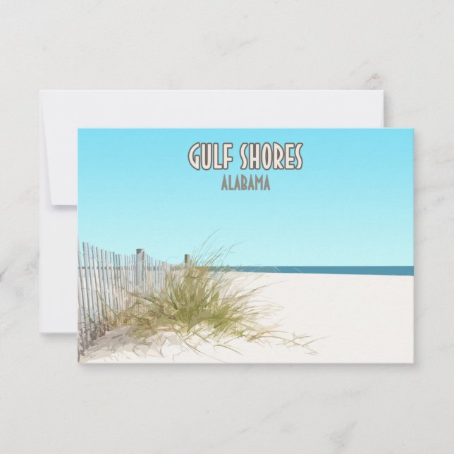 Carte Plat Gulf Shores Alabama Beach (Devant)