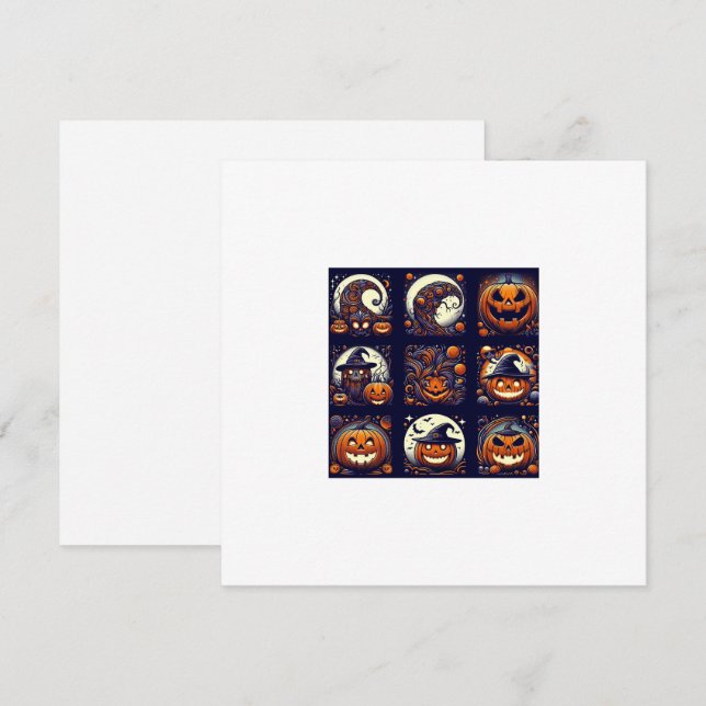 Carte plat Halloween (Devant / Derrière)