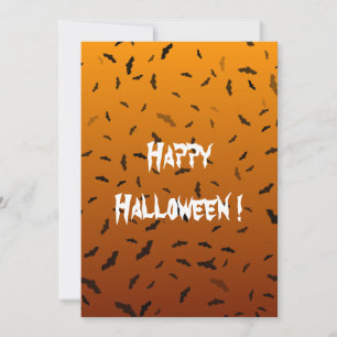 Carte plat Halloween Bats