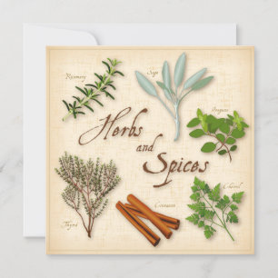 Carte plat Herbes et épices