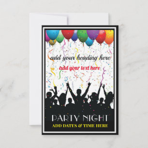 Carte plat Invitation de fête