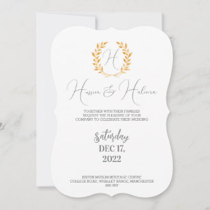 Carte plat, invitation musulmane