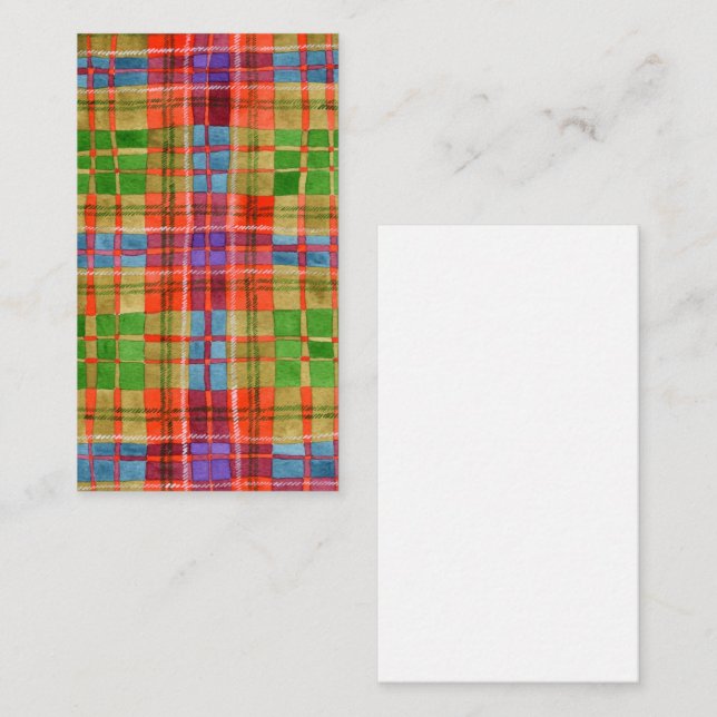 Carte plat MAC RAE TARTAN 3,5x2 (Devant / Derrière)