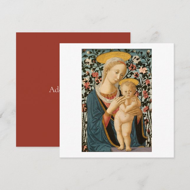 CARTE PLAT : MADONNA & ENFANT : 1942 (Devant / Derrière)