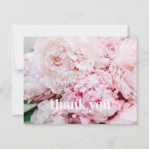 Carte Plat Merci Pink Peony