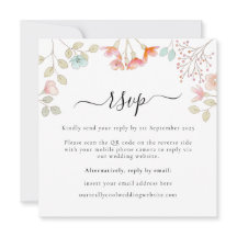 Carte Plat Messy Fleur sauvage RSVP