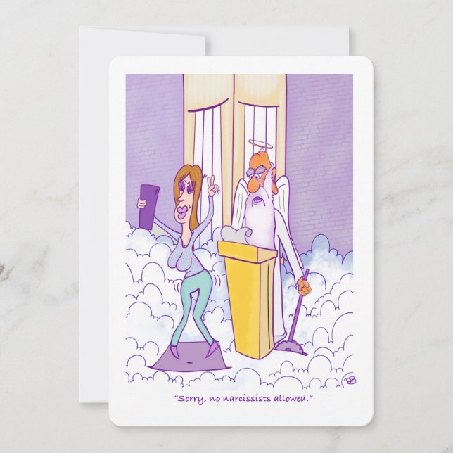 Carte Plat Narcissist Funny (Devant)