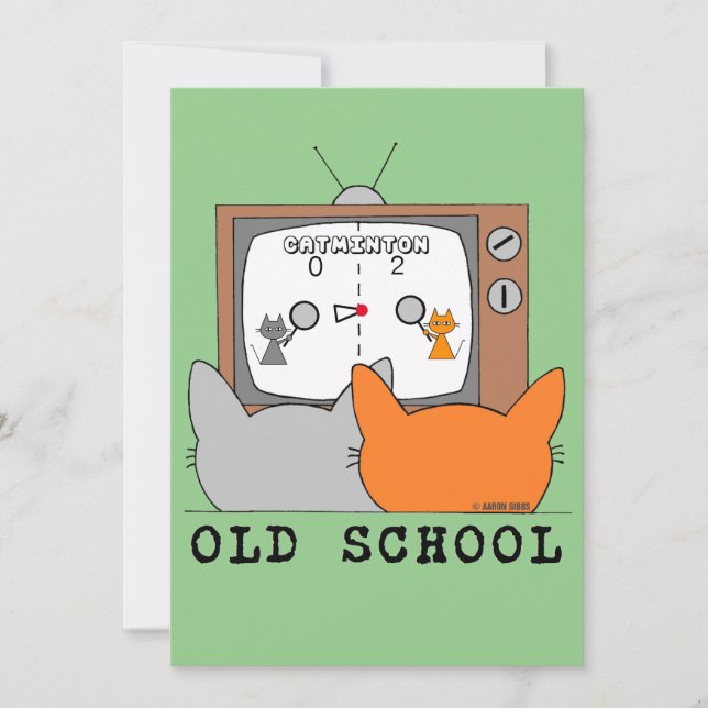 Carte Plat - Old SCHOLD Retro Video Game Cats (Devant)