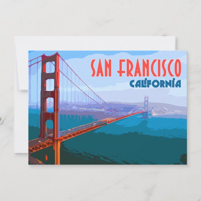 Carte Plat San Francisco Golden Gate Bridge (Devant)