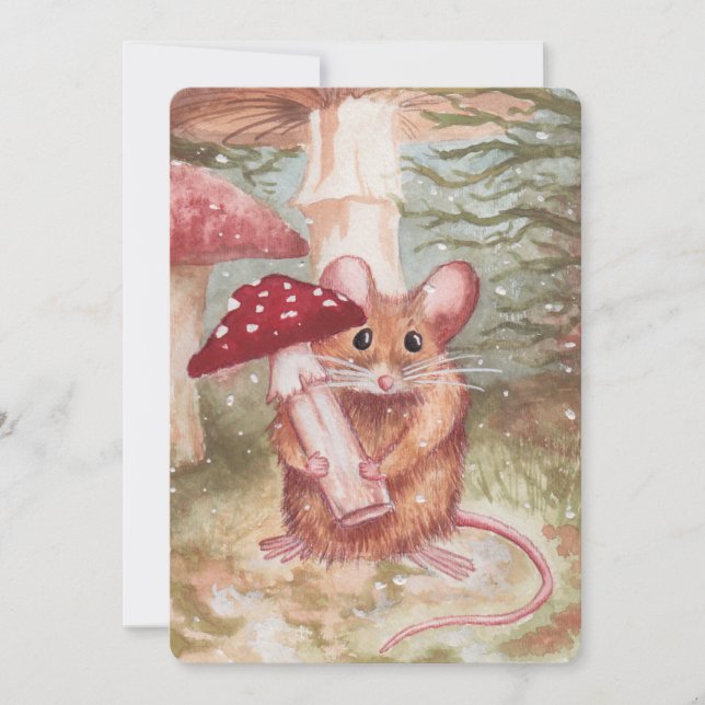 Carte Plat Souris Et Champignons (Devant)