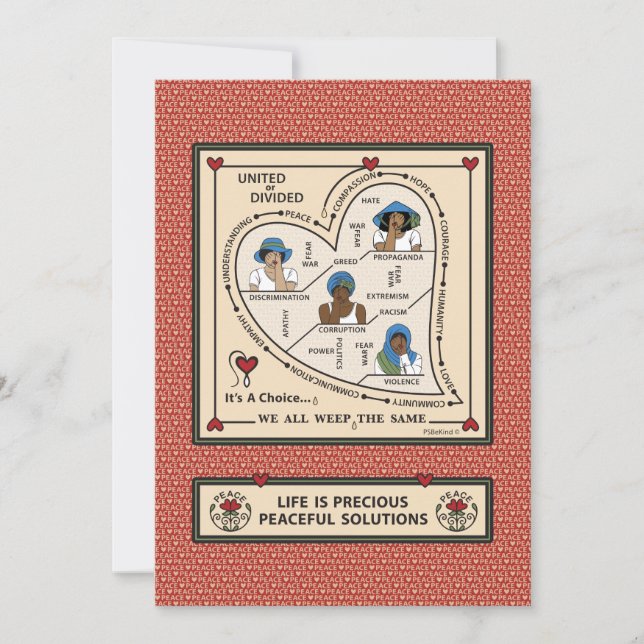 Carte Plat Unifiée Ou Diviée 5"x7" (Devant)