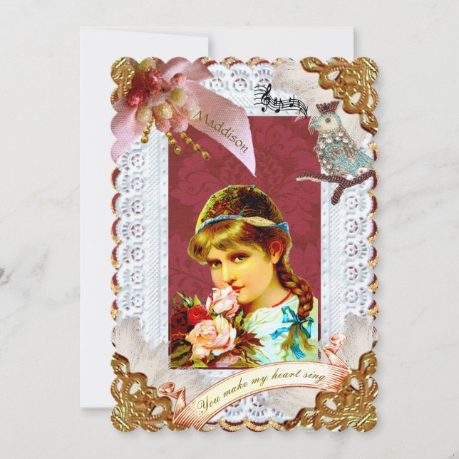 Carte Plat Victorienne Dresden 'Wild Thing' (Devant)