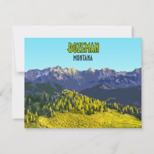Carte Plat Vintage Bozeman Montana