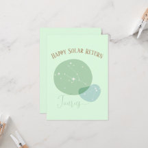 Carte plat Zodiac Birthday Taurus