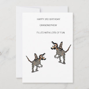Carte plate 3e anniversaire GRANDNEPHEW