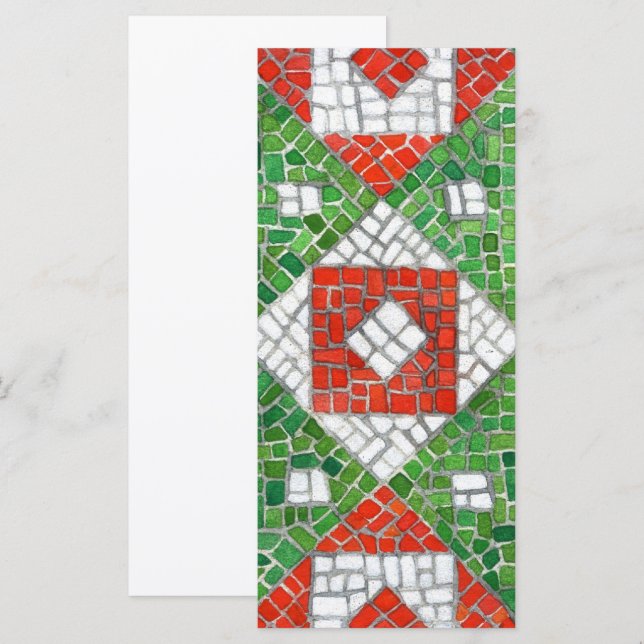 CARTE PLATE 4x9 MOSAÏQUE DE FÊTES / Verticale (Devant / Derrière)