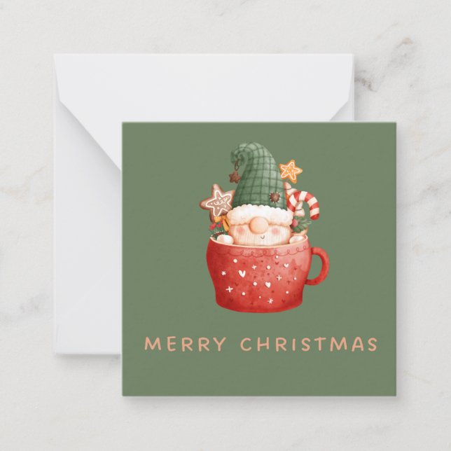 Carte plate 6,4 cm x 6,4 cm (Devant)