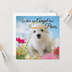 Carte plate Ange Chien