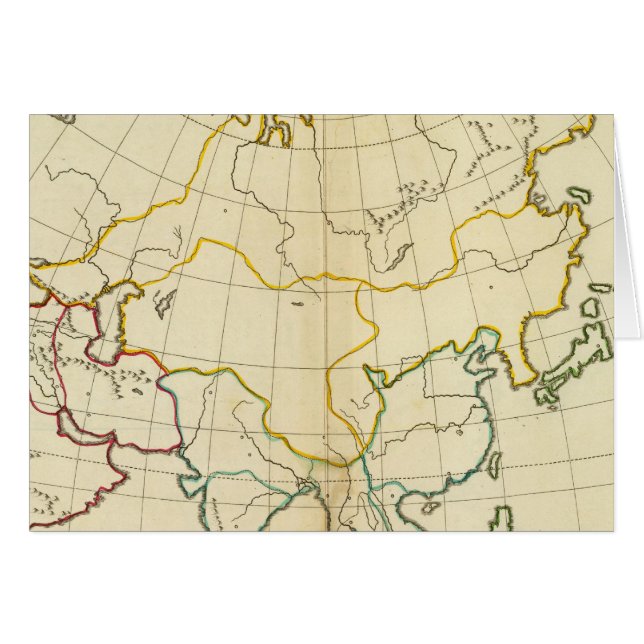 Carte plate Asie (Devant horizontal)