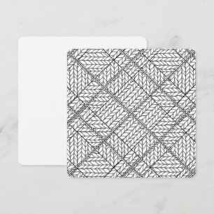 CARTE PLATE CARRÉE EN MAILLE ARGYLE BLANCHE 13,3 C