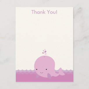 Carte plate de baleine de Merci moderne de baby