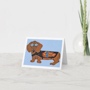 Carte plate de Dachshund en veste de course