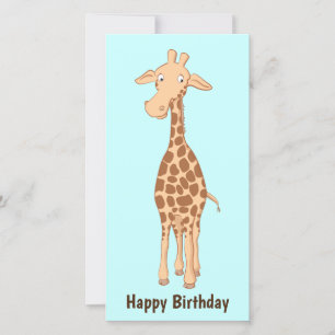 Carte plate de girafe mignonne