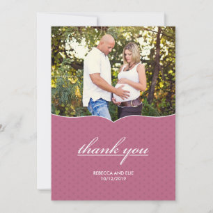 Carte plate de photo de baby shower de Merci