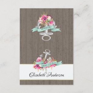 Carte plate de placement DIY Ruban et dentelle en