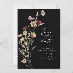 Carte plate de rappel Black Boho
