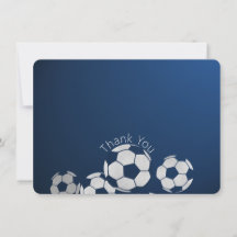 Carte plate de remerciement pour le football