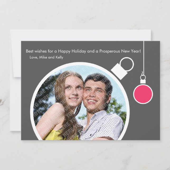 Carte plate de vœux moderne pour la saison (Devant)