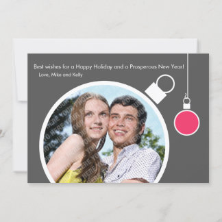 Carte plate de vœux moderne pour la saison