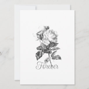 Carte plate d'invitation du jour du mariage