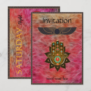 Carte plate égyptienne d'invitation à la fête à th