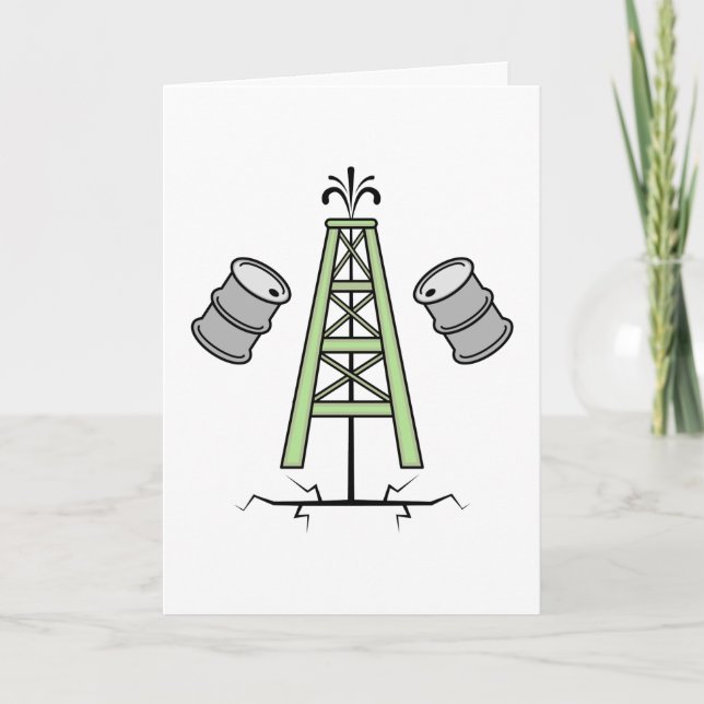 Carte Plate-forme pétrolière de Fracking (Devant)