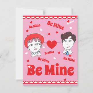 Carte plate vintage pour la Saint-Valentin