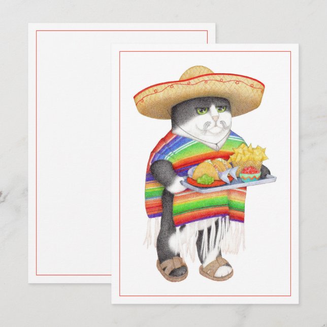 Carte plate WENDELITO CAT 4x5.6 (Devant / Derrière)