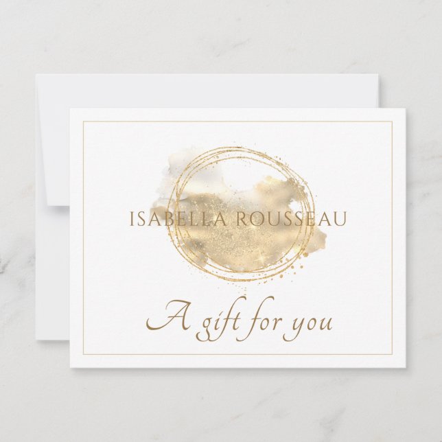 Carte Platinum Gold Glitter Jewelry Gift Certificate (Devant)