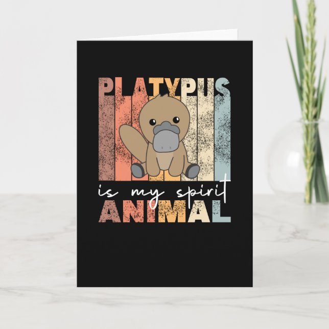 Carte Platypus Est Mon Esprit Animal - Sweet Platypus (Devant)