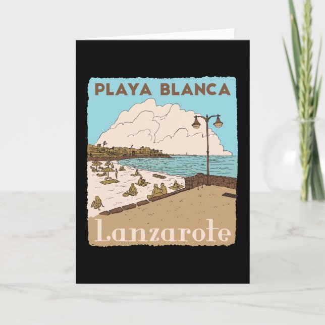 Carte Playa Blanca Lanzarote île canarienne Plage Espagn (Devant)