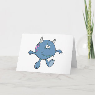 Carte playing tough bluish monster friend
