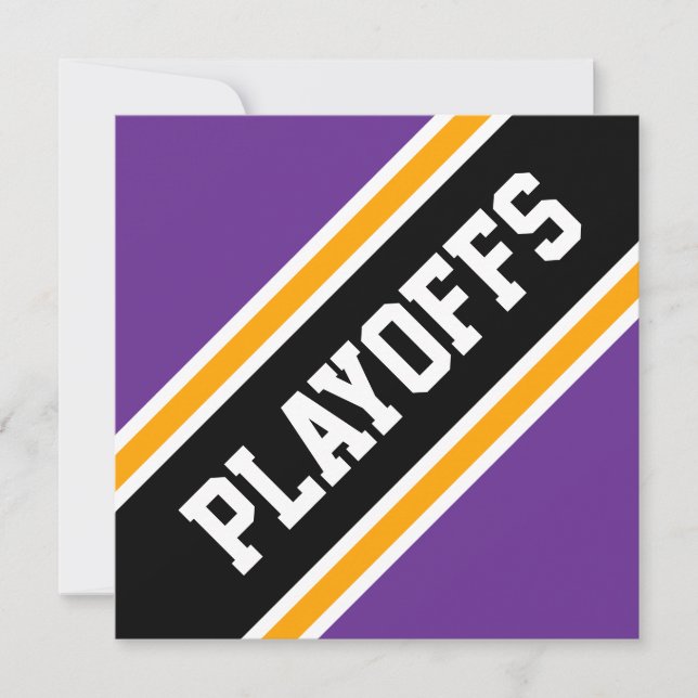 Carte PLAYOFFS Bright Red Black Orange Racing Stripes (Devant)