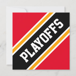 Carte PLAYOFFS Bright Red Black Orange Racing Stripes
