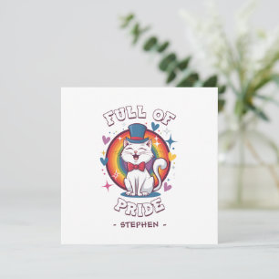 Carte Plein de fierté   Fierté de chat LGBTQ