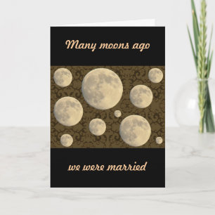 Carte Pleine lune d'anniversaire mariage