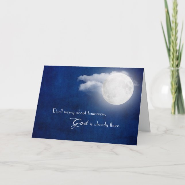 Carte Pleine lune et pensée nuageuse vous (Devant)